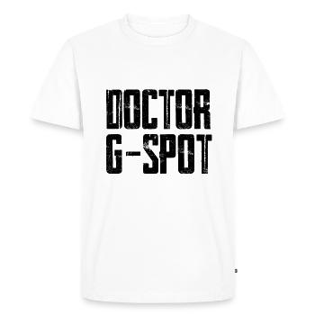 Doctor G-Spot | Doctor G-Spot | Go point - Men's Premium Organic T-Shirt - white - Front - Nico (187cm)