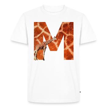giraffe m - Men's Premium Organic T-Shirt - white - Front - Nico (187cm)