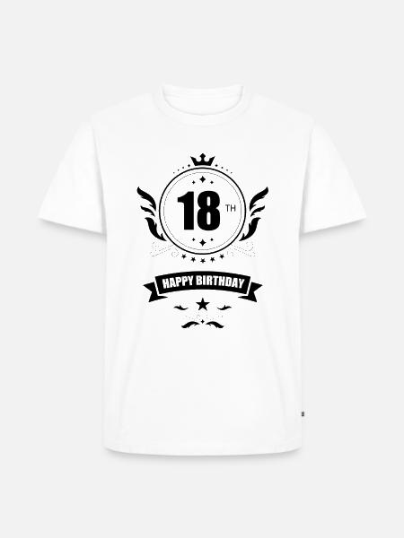 Joyeux 18e anniversaire - 18e anniversaire - T-shirt Premium bio Homme - blanc