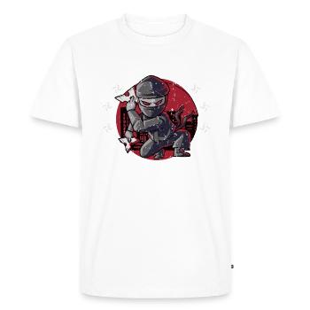 Ninja dans l’entraînement Des Enfants de Warrior - T-shirt Premium bio Homme - blanc - Devant - Nico (187cm)