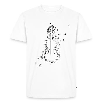 Violin Violin Violins Musical notes - Men's Premium Organic T-Shirt - white - Front - Nico (187cm)