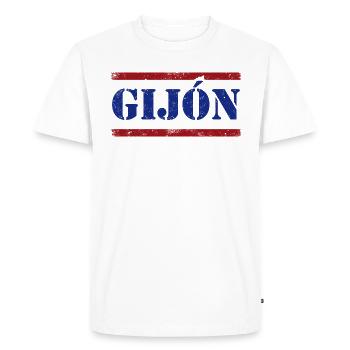 Gijón - T-shirt Premium bio Homme - blanc - Devant - Nico (187cm)