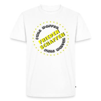 Créer la paix sans armes beau design - T-shirt Premium bio Homme - blanc - Devant - Nico (187cm)