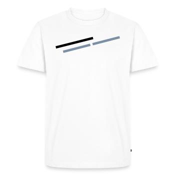 Colors Stripes Vector - Diagonal - Men's Premium Organic T-Shirt - white - Front - Nico (187cm)