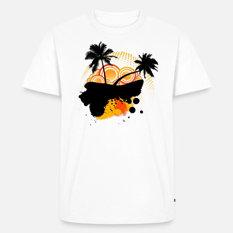 Sunset Sonnenaufgang - Männer Premium Bio T-Shirt - Weiß