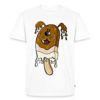 Puppy - Popsicles - Ice Cream - Men's Premium Organic T-Shirt - white - Front - Nico (187cm)