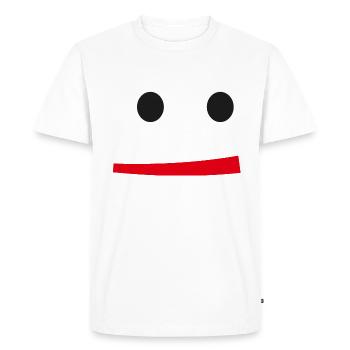 funny face - Men's Premium Organic T-Shirt - white - Front - Nico (187cm)
