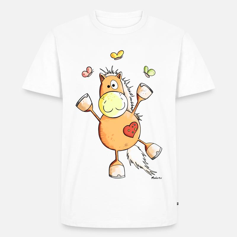 Priscilla das Pferd - Männer Premium Bio T-Shirt - Weiß