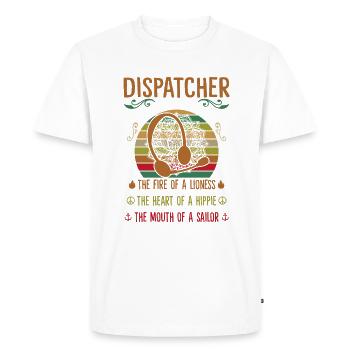 Répartiteur Le Coeur Un Hippie La Bouche D'un Marin - T-shirt Premium bio Homme - blanc - Devant - Nico (187cm)