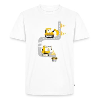 Enfants T-shirt chantier - Pelle - T-shirt Premium bio Homme - blanc - Devant - Nico (187cm)
