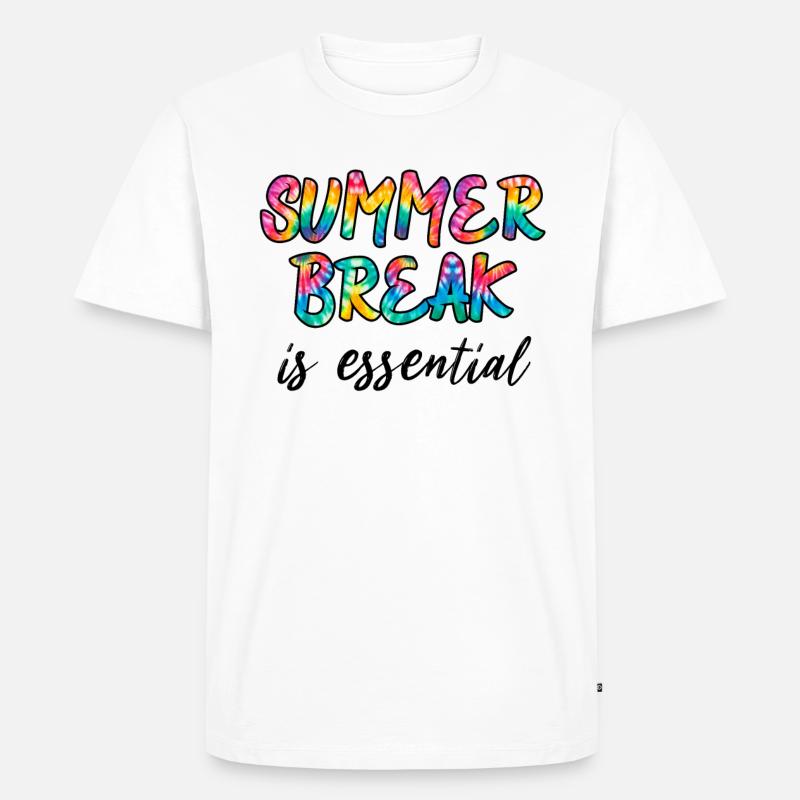Summer Break Is Essential Teachers - Männer Premium Bio T-Shirt - Weiß