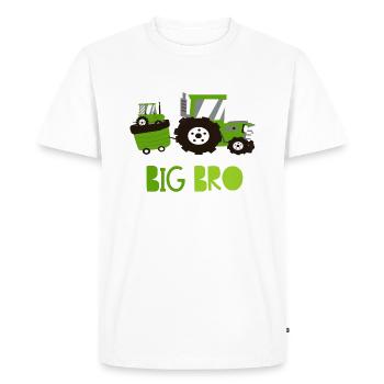 Kids Big Brother Tractor Shirt 2021 - Men's Premium Organic T-Shirt - white - Front - Nico (187cm)