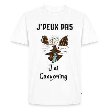 je peux pas j'ai canyoning - T-shirt Premium bio Homme - blanc - Devant - Nico (187cm)