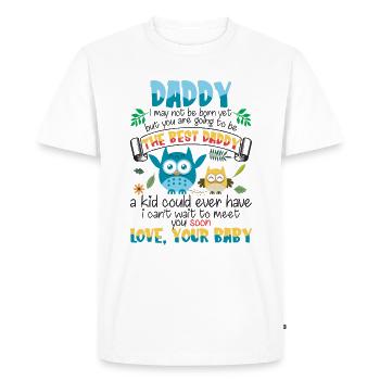 The Best Daddy Owls Bodysuit Father’s Day - T-shirt Premium bio Homme - blanc - Devant - Nico (187cm)