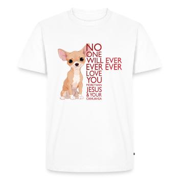 No One Will Love You More Than Jesus And Chihuahua - T-shirt Premium bio Homme - blanc - Devant - Nico (187cm)