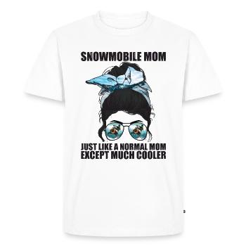 Snowmobile Mom Like A Normal Mom - T-shirt Premium bio Homme - blanc - Devant - Nico (187cm)