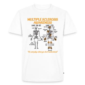 Multiple Sclerosis Awareness - Men's Premium Organic T-Shirt - white - Front - Nico (187cm)