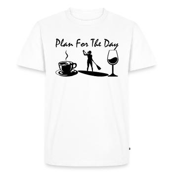Plan For The Day - Men's Premium Organic T-Shirt - white - Front - Nico (187cm)