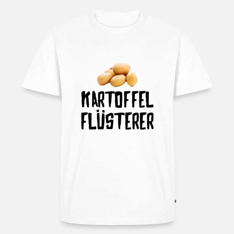 Kartoffel Flüsterer - Männer Premium Bio T-Shirt - Weiß
