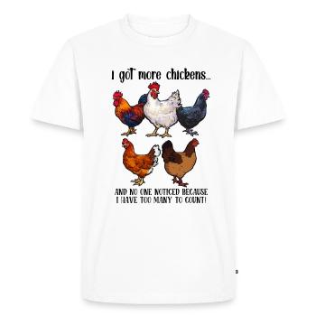Chicken Farmer Chicken Mom - Men's Premium Organic T-Shirt - white - Front - Nico (187cm)