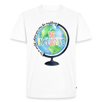 Dans A World You Can Be Anything Be Inclusive - T-shirt Premium bio Homme - blanc - Devant - Nico (187cm)