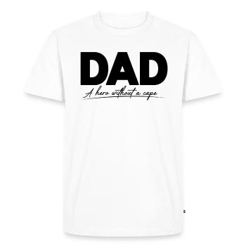 Papa A Hero Without A Cape Fathers Day - T-shirt Premium bio Homme - blanc - Devant - Nico (187cm)