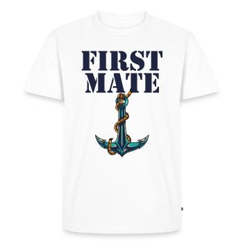 Captain and First Mate Matching Captain Daddy - T-shirt Premium bio Homme - blanc - Devant - Nico (187cm)
