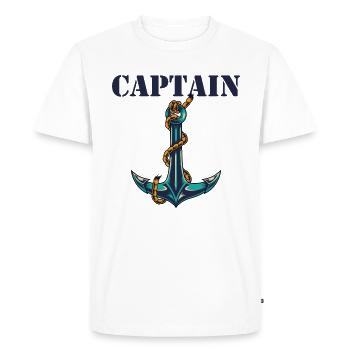 Captain and First Mate Matching - T-shirt Premium bio Homme - blanc - Devant - Nico (187cm)