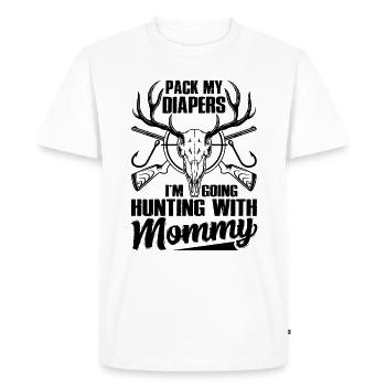 Pack My Diapers I’m Going Hunting With Mommy - T-shirt Premium bio Homme - blanc - Devant - Nico (187cm)