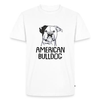 American Bulldog - Männer Premium Bio T-Shirt - Weiß - Vorne - Nico (187cm)
