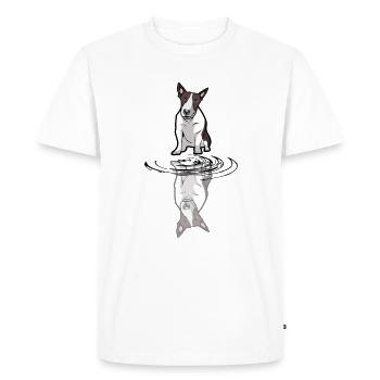 Bull terrier - T-shirt Premium bio Homme - blanc - Devant - Nico (187cm)