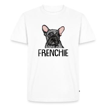 French Bulldog - T-shirt Premium bio Homme - blanc - Devant - Nico (187cm)
