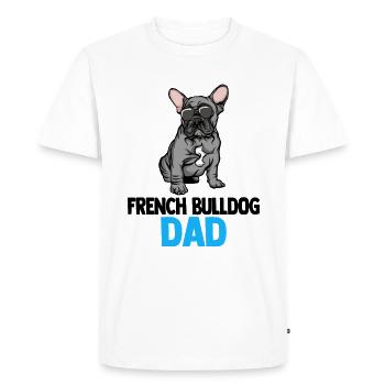 French Bulldog - T-shirt Premium bio Homme - blanc - Devant - Nico (187cm)