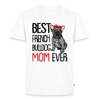 French Bulldog - T-shirt Premium bio Homme - blanc - Devant - Nico (187cm)