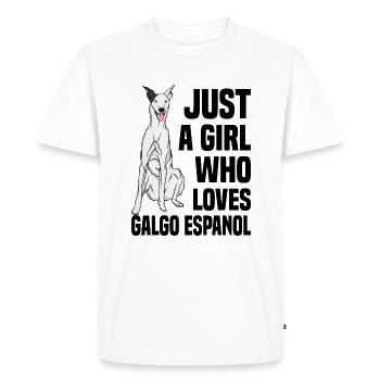 Galgo Espanol - T-shirt Premium bio Homme - blanc - Devant - Nico (187cm)