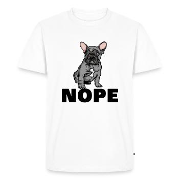 French Bulldog - T-shirt Premium bio Homme - blanc - Devant - Nico (187cm)