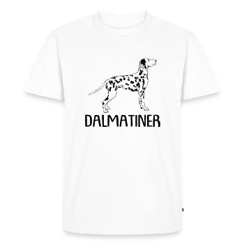 Dalmatiens - T-shirt Premium bio Homme - blanc - Devant - Nico (187cm)