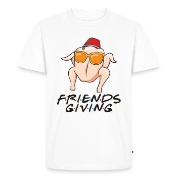 Friendsgiving Turkey Thanksgiving - T-shirt Premium bio Homme - blanc - Devant - Nico (187cm)
