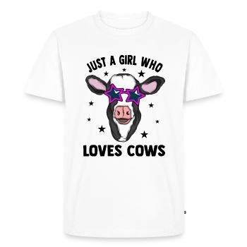 Vache - T-shirt Premium bio Homme - blanc - Devant - Nico (187cm)