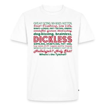 Hallelujah Holy Where's The Tylenol Christmas - Männer Premium Bio T-Shirt - Weiß - Vorne - Nico (187cm)