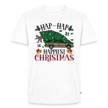 Happiest Christmas Tree Carrying Truck - Men's Premium Organic T-Shirt - white - Front - Nico (187cm)