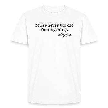 Betty White - Men's Premium Organic T-Shirt - white - Front - Nico (187cm)