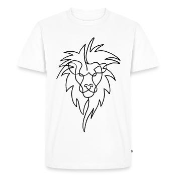 Sketch of the black lion - Men's Premium Organic T-Shirt - white - Front - Nico (187cm)