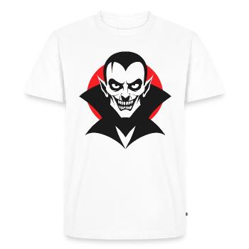 Design vampire cool - T-shirt Premium bio Homme - blanc - Devant - Nico (187cm)