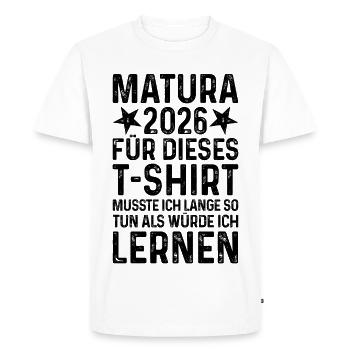 Maturité 2026 - T-shirt Premium bio Homme - blanc - Devant - Nico (187cm)