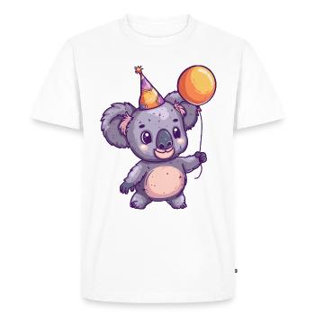 Koala Birthday Comic Cute - Men's Premium Organic T-Shirt - white - Front - Nico (187cm)