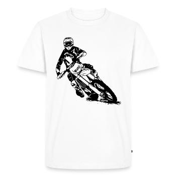 Enduro - offroad - motorcycle terrain sport - Men's Premium Organic T-Shirt - white - Front - Nico (187cm)