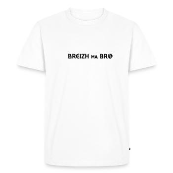 BREIZH MA BRO - T-shirt Premium bio Homme - blanc - Devant - Nico (187cm)