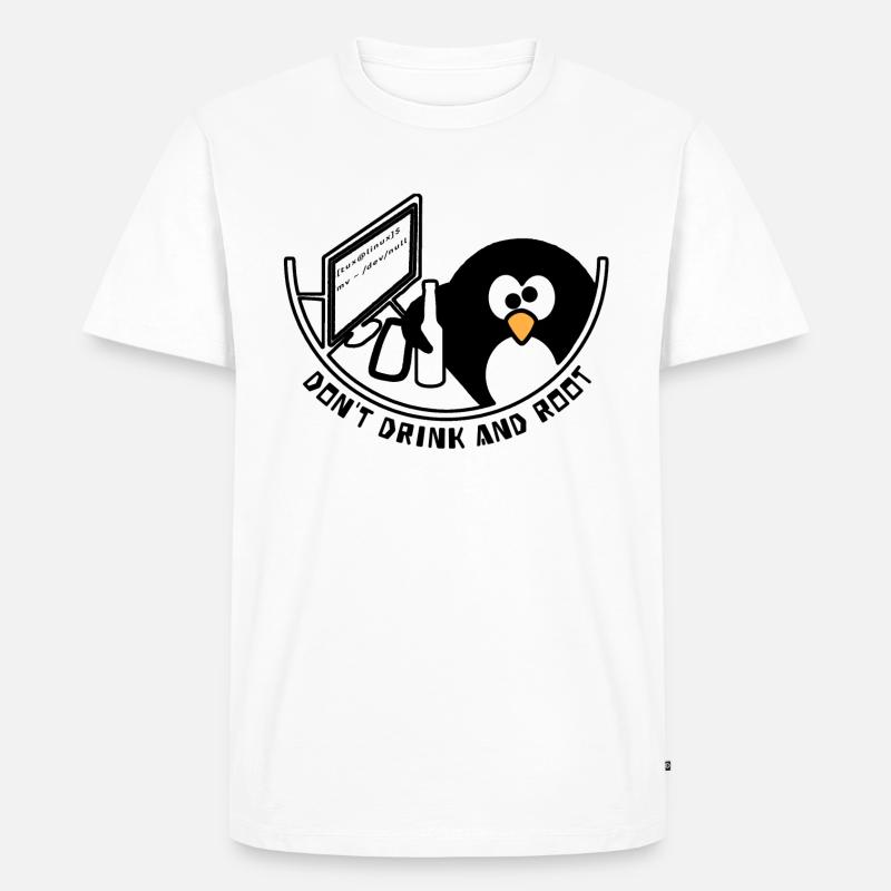 Linux Tux / dev / null - T-shirt Premium bio Homme - blanc