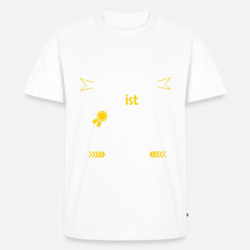 Alles wird gut Berufe Altenpflegehelfer - Männer Premium Bio T-Shirt - Weiß